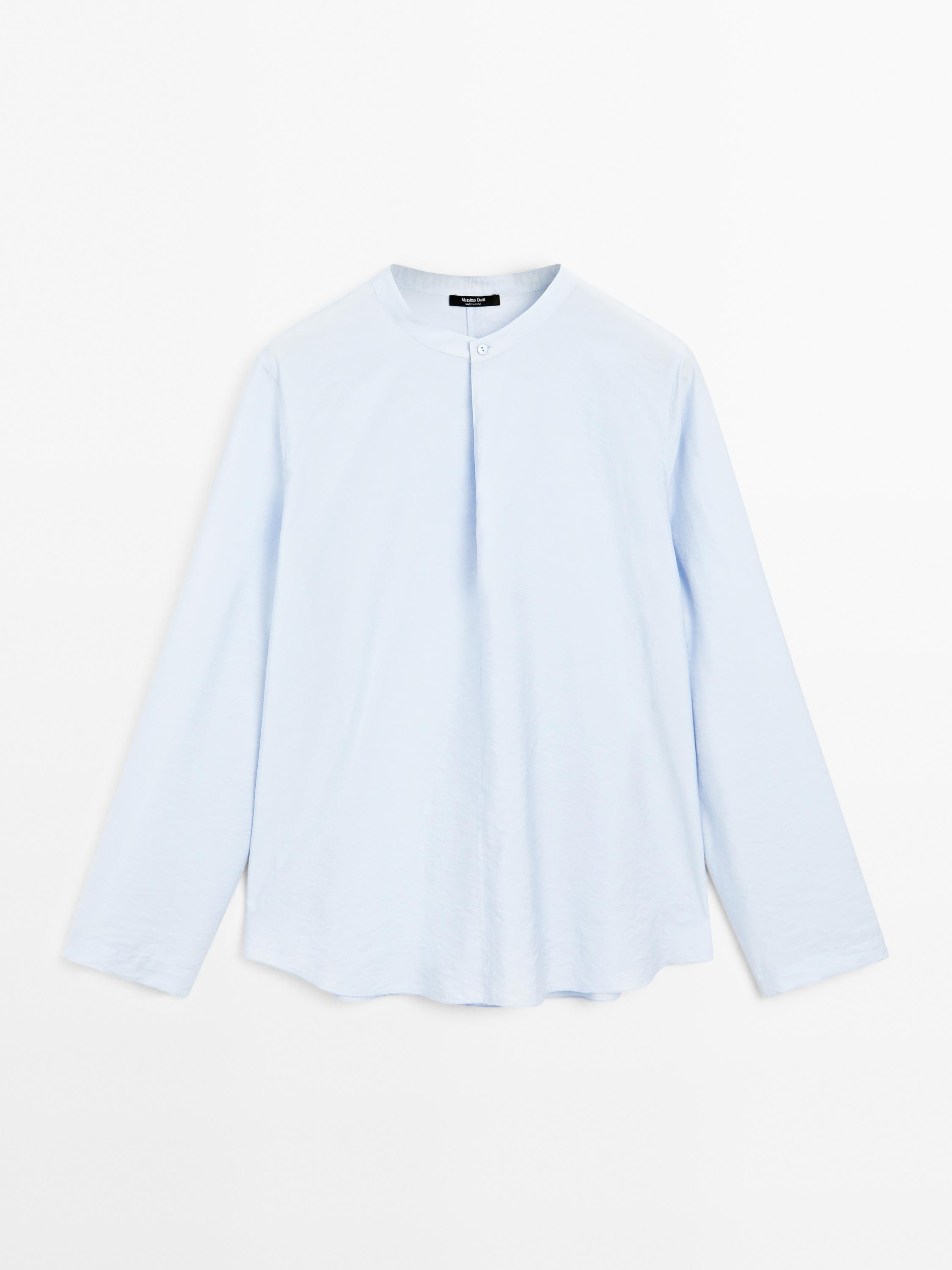 Blouse manches longues détail col